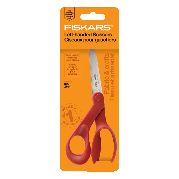 Fiskars Premier Orange Handle Left-Handed Scissors 8 Inch CX1002663