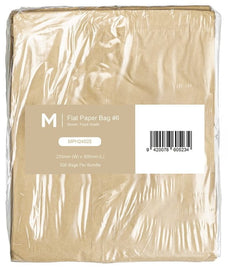 Flat Brown Paper Bag, Size 6, 235mm x 300mm, 40gsm x 500 pieces MPH24025
