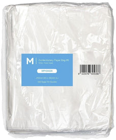 Flat White Confectionery Bags, Size 8, 255mm x 300mm, 35gsm x 500 pieces MPH24220