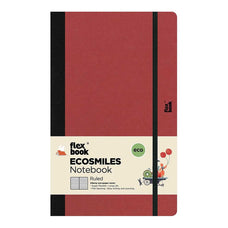 Flexbook 130mm x 210mm Ecosmiles Ruled Notebook - Cherry FP2100102