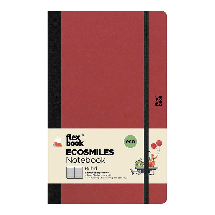 Flexbook 130mm x 210mm Ecosmiles Ruled Notebook - Cherry FP2100102