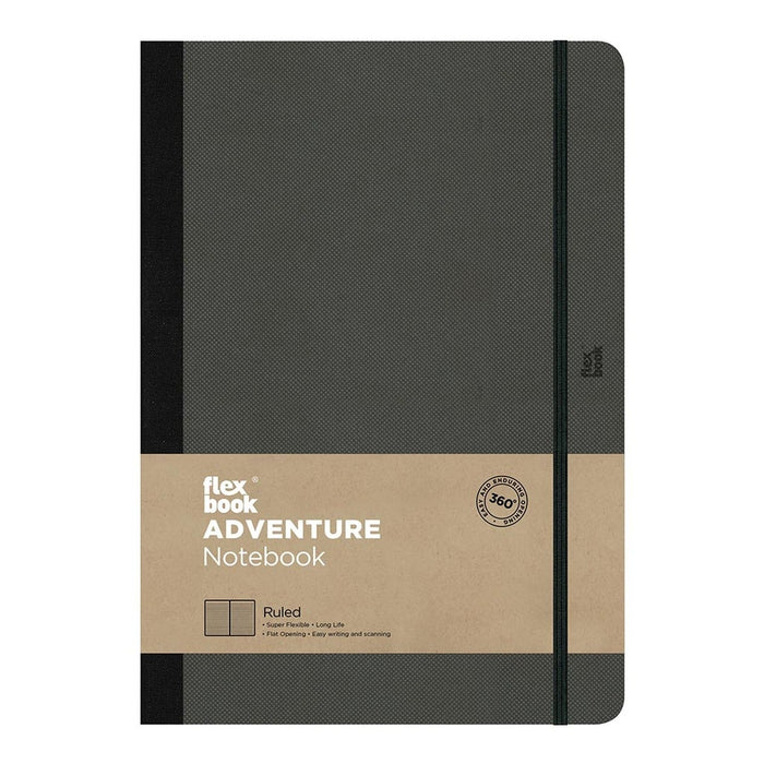 Flexbook Adventure 170mm x 240mm Ruled Notebook - Off-Black FP2100064