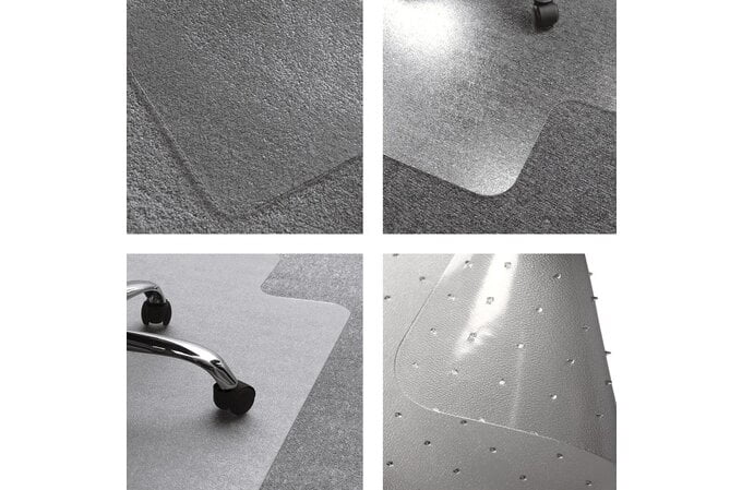 Floortex Clear PVC Chair Mat for Low Pile Carpet 114cm x 135cm AOACCMFLVG0002