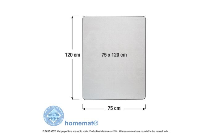 Floortex Multi-Purpose Chair Mat for Low Pile Carpet 75cm x 120cm AOACCMFLVG0005