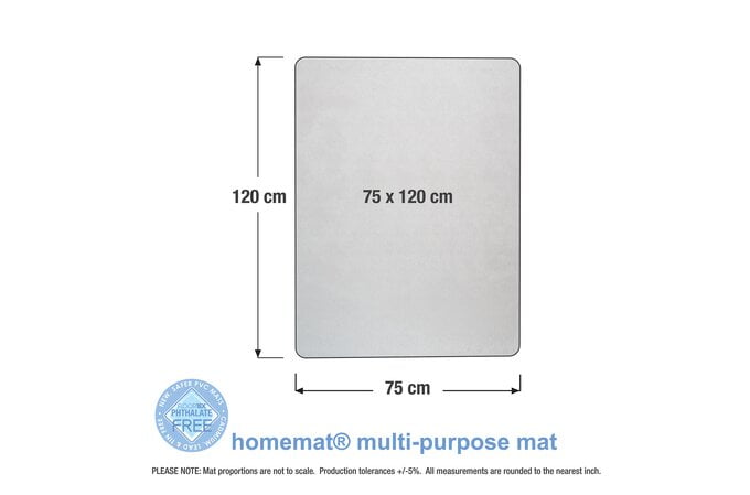 Floortex Multi-Purpose Hard Floor Protection Mat 75cm x 120cm AOACCMFLVS0003