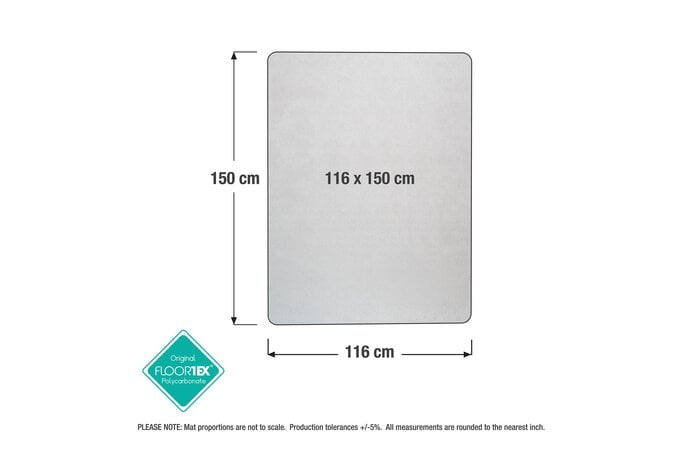 Floortex Polycarbonate Chair Mat for Hard Floors 116cm x 150cm AOACCMFLPS0002