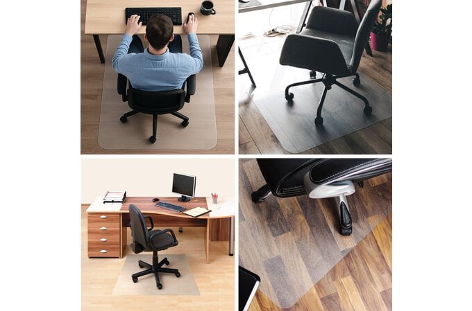 Floortex Polycarbonate Chair Mat for Hard Floors 116cm x 150cm AOACCMFLPS0002