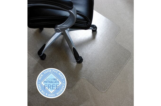 Floortex PVC Chair Mat for Low Pile Carpet 90cm x 121cm AOACCMFLVG0001