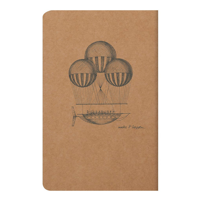 Flying Spirit Sewn Notebook 11x17 Assorted Kraft FPC103506C