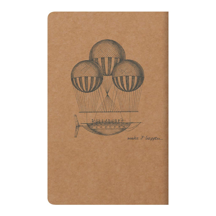 Flying Spirit Sewn Notebook 7.5x12 Assorted Kraft FPC103586C