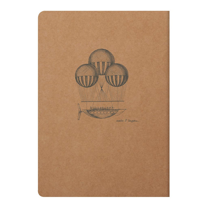 Flying Spirit Sewn Notebook A5 Assorted Kraft FPC103536C