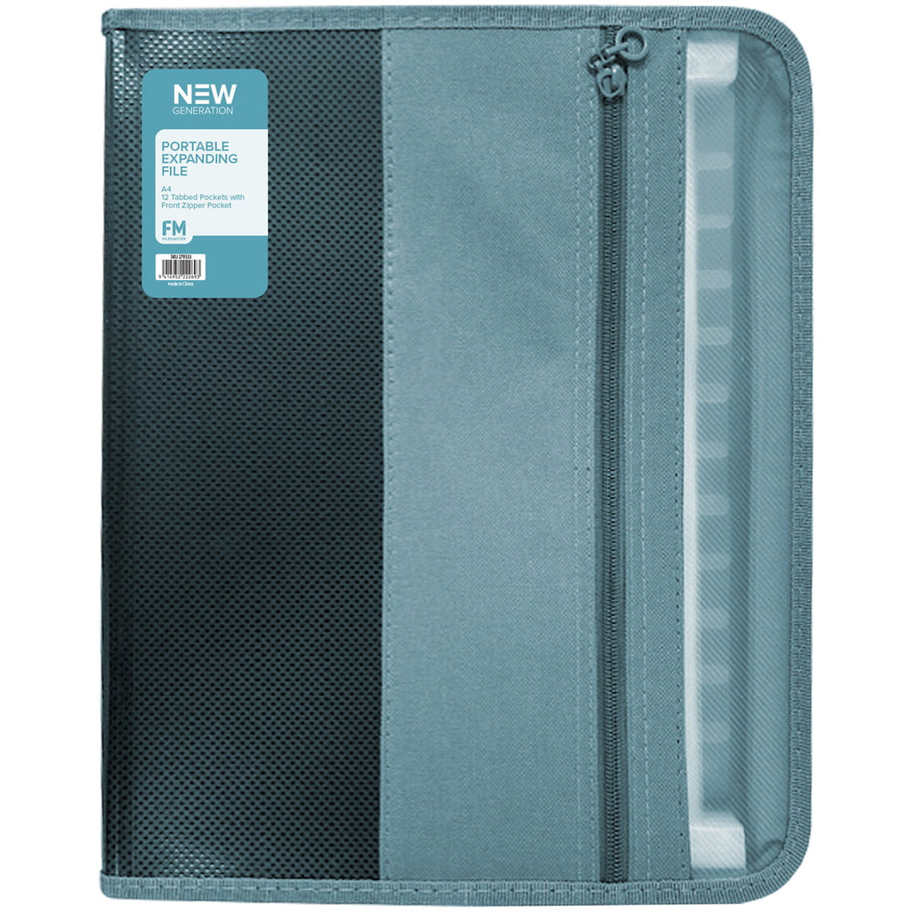 FM 13 Pocket A4 Zippered Expanding File, Ocean Blue | Newest Products ...