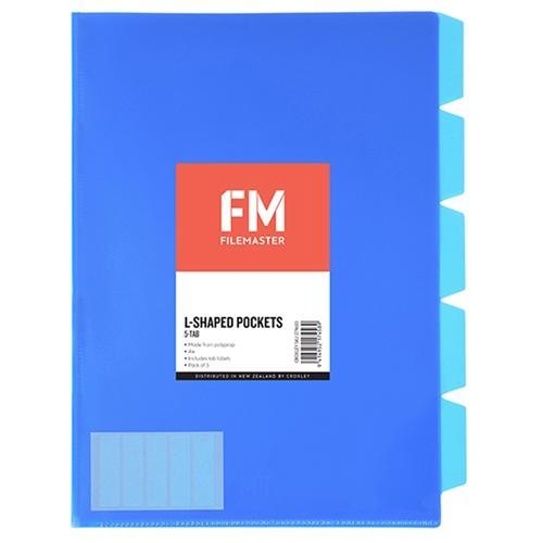 FM A4 5 Tab L Pockets Blue x 5's pack CX279600