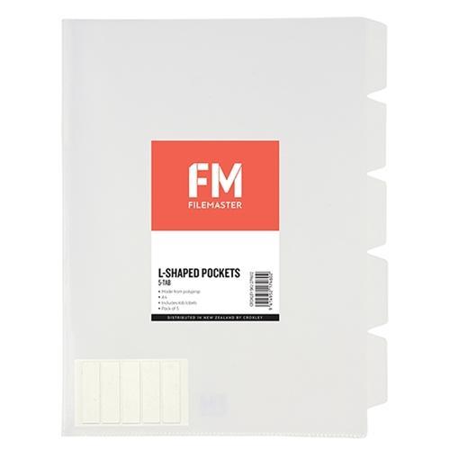 FM A4 5 Tab L Pockets Clear x 5's pack CX279602