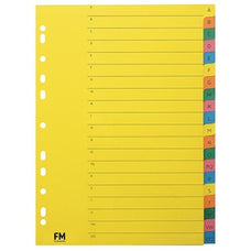 FM A4 Cardboard Indices A - Z CX231537
