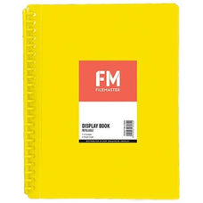 FM A4 Insert Cover Refillable Display Book 20 pocket Yellow CX278386