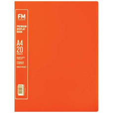 FM A4 Premium Display Book 20 Pocket Burnt Orange CX278261