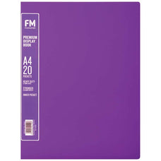 FM A4 Premium Display Book 20 Pocket Passion Purple CX278264