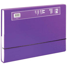 FM A4 Premium Document Box + Elastic Closure Purple Passion CX278084