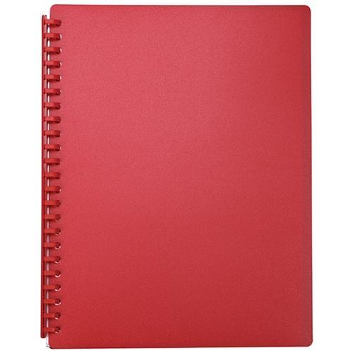 FM A4 Refillable Display Book 20 pocket Red CX278376