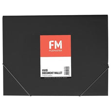 FM A4 Vivid Document Wallet Black CX279317