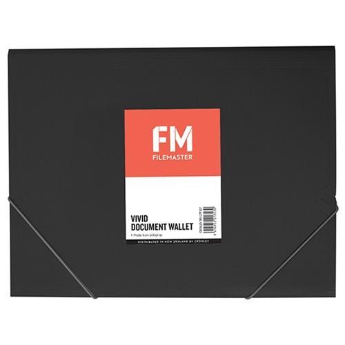 FM A4 Vivid Document Wallet Black CX279317