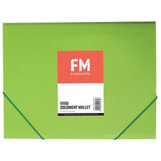 FM A4 Vivid Document Wallet Lime Green CX279314