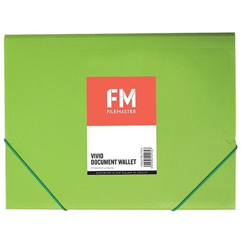 FM A4 Vivid Document Wallet Lime Green CX279314