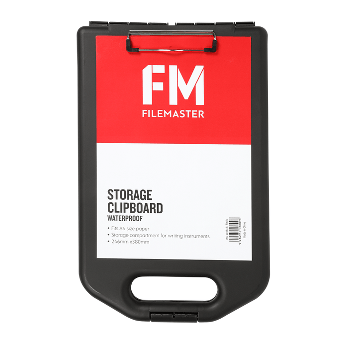 FM Clipboard A4 Storage Weatherproof Black CX110818