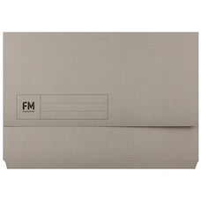 FM Foolscap Document Wallet Grey x 50 CX291002