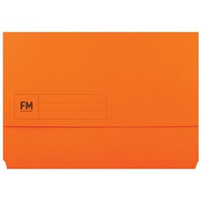 FM Foolscap Document Wallet Orange x 50 CX291005