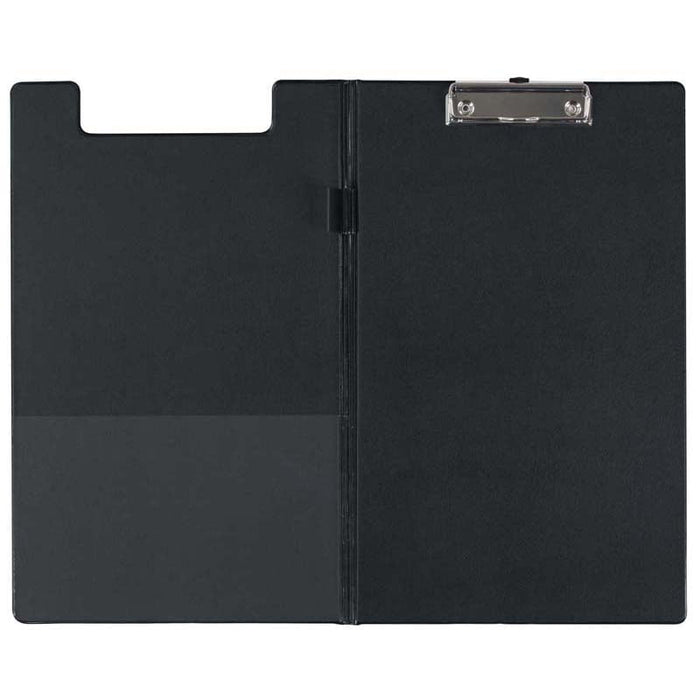 FM Foolscap PVC Clipboard + Flap Black CX232011