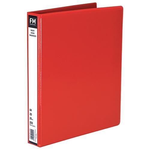 FM Overlay Insert Cover A4 Ring Binder 2/26 - Red CX171603