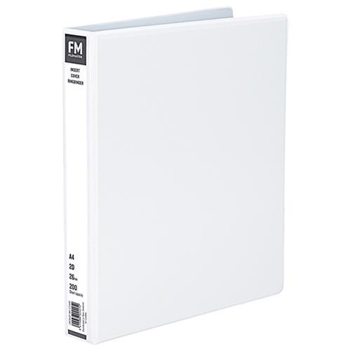 FM Overlay Insert Cover A4 Ring Binder 2/26 - White CX171600