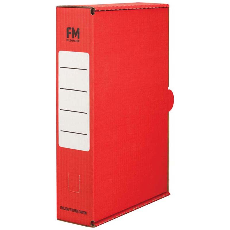 FM Storage Box Red - Foolscap | Archive & Storage — Discount Office