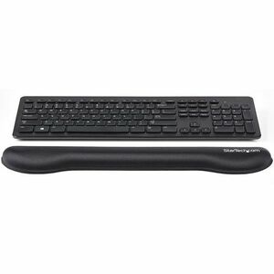 FOAM KEYBOARD WRIST REST FOR ERGONOMIC TYPING SUPPORT - PADDED NON-SLIP KEYBOARD CUSHION - LAPTOP OR DESKTOP COMPUTER KEYBOARD WRIST HAND ARM REST - SOFT BLACK NYLON REST PAD (WRSTRST) IM4872481