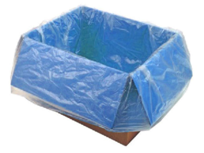 Food Grade Polyethylene Carton Liners, 650mm x 350mm x 650mm x 30mu, Blue x 500 pieces MPH5241