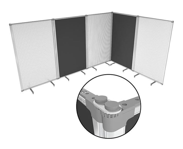 Free Standing Partitions 900mm Wide x 1200mm High - Polycarbonate + Options