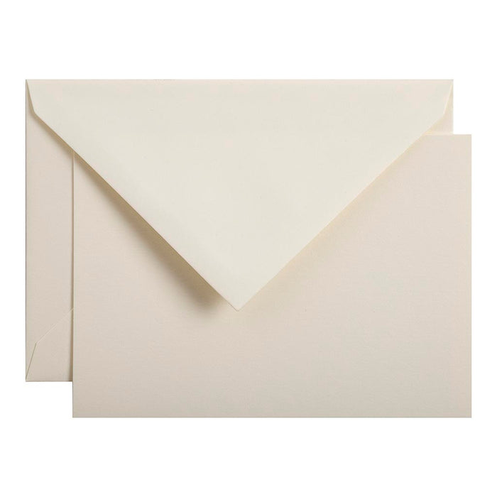 G Lalo Velin pur Coton Correspondence Card Set Creme FPC29300L