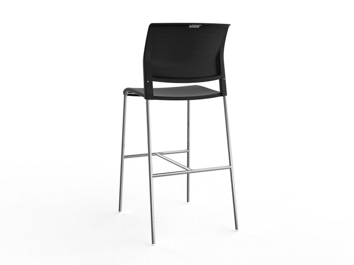 Game Barstool, Chrome Frame, Black Seat KG_GMBS_B__ASS
