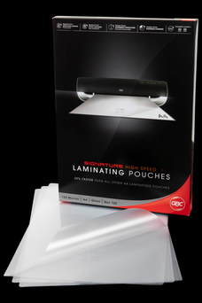 GBC A4 Laminating Pouch, High Speed, 125 Micron, Pack of 100's (For use on A3 Laminating machine only) AOBL125MHSA4