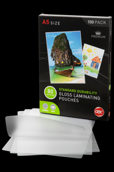 GBC A5 Laminating Pouch, 80 Micron, Gloss, Pack of 100's AOBL80MA5