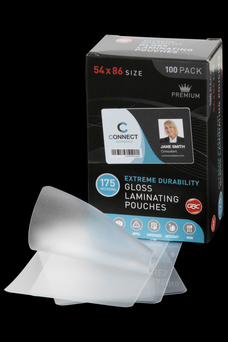 GBC Laminating Pouch, 54mm x 86mm, 175 Micron, Pack of 100's AOBL175M54X86