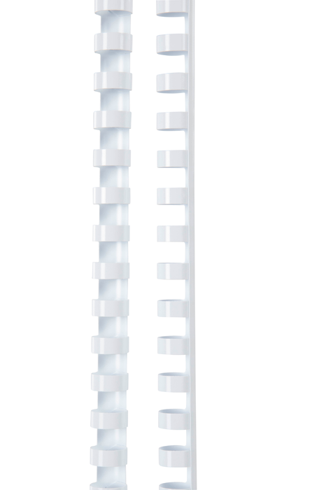 GBC Plastic Binding Comb 12mm, White, 21 Loop, Pack of 100 AOBEP12W100