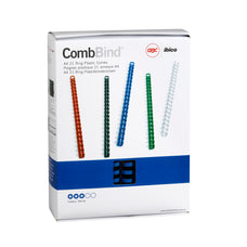 GBC Plastic Binding Comb 25mm, Blue, 21 Loop, Pack of 50 AOBEP25BL50