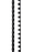 GBC Plastic Binding Comb 8mm, Black, 21 Loop, Pack of 100 AOBEP8BK100