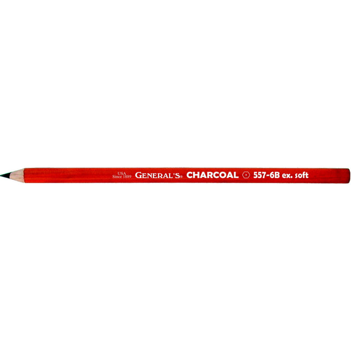Generals Charcoal Artist Quality 6B Pencils 2's Pack (557) CXGEN5576B