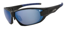 Genisys Black Gloss Frame Blue Mirror Lens, 10 Pairs RM151BM