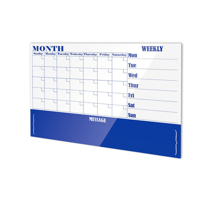 Glassboard Monthly Planner Board 900 x 1200mm NBWBGLASS90120MTHPLAN