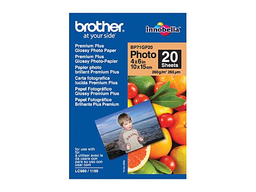 Glossy Brother Photo Paper 6" x 4" BP71GP20 DSBP71GP20